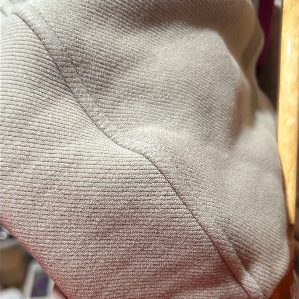 BuffBunny Neutral Zip-Up Hoodie in Light Taupe - Picture 8 of 8